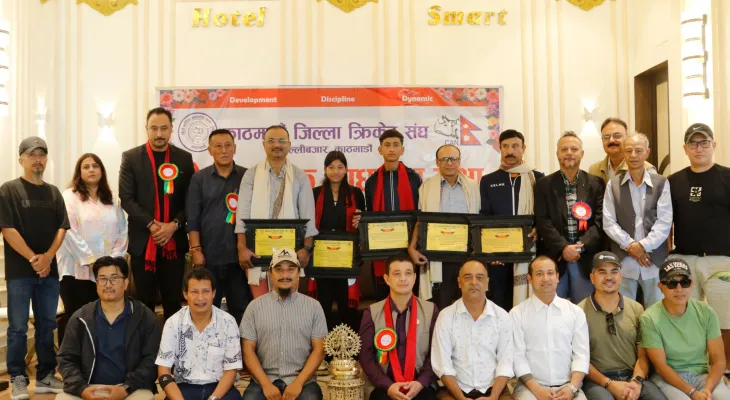 Five Cricketers, Including U-16 Star Prasiddha Jaisi, Honored by Kathmandu District Cricket Association