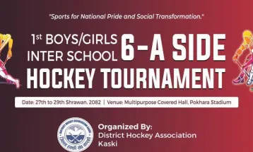 Historic Turnout for First Inter-School Six-a-Side Hockey Tournament in Pokhara