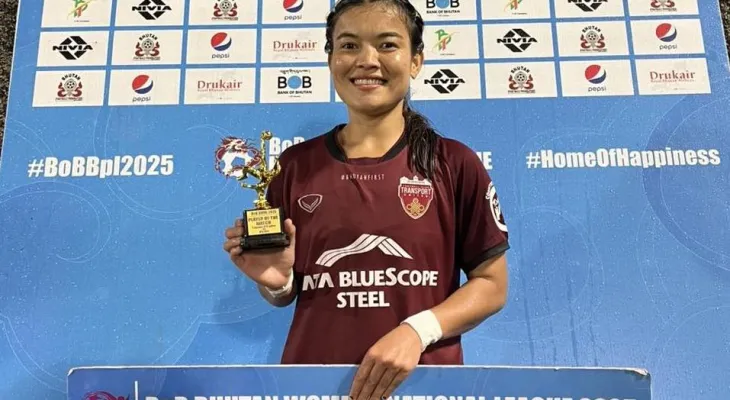 नेपालकी पूजा राना भुटान वीमेन्स लिगको खेलमा ‘प्लेयर अफ द म्याच’ घोषित
