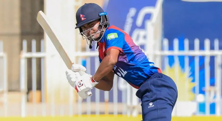 नेपाललाई तेस्रो झट्का: कप्तान रोहित पौडेल १० रनमा आउट