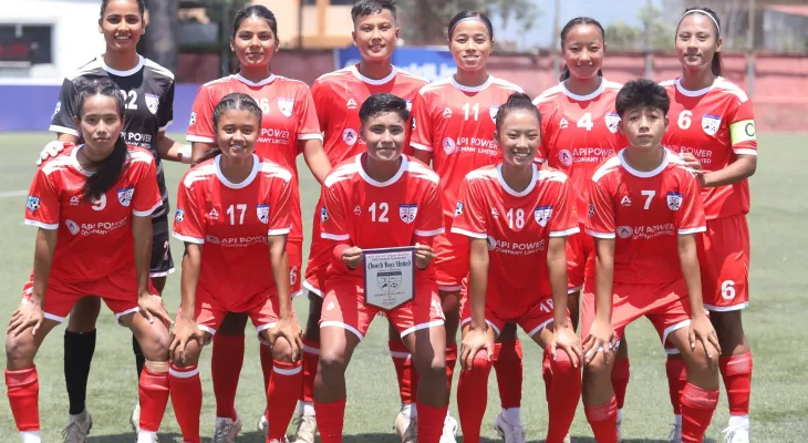 चर्च ब्वाइज युनाइटेडको शानदार प्रदर्शन, एफसी रियलेलाई ६–० ले हराउँदै एन्फा महिला लिग छनोटमा धमाकेदार जित