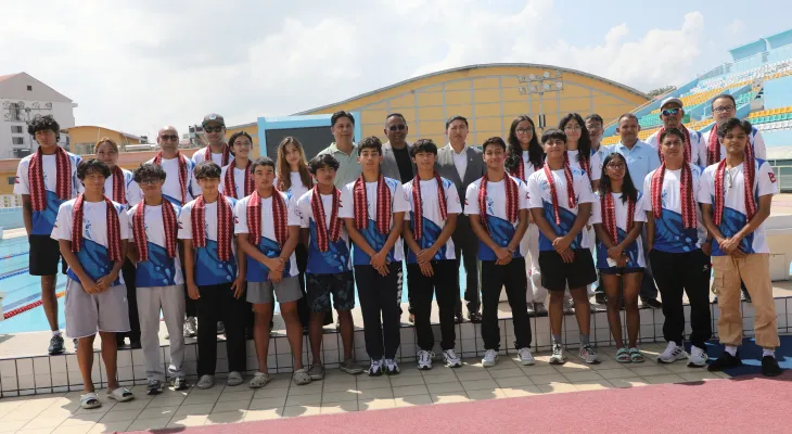 Nepal Swimming Team Leaves for India to Compete in Asian Aquatics Championship