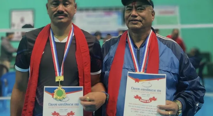 गुल्मीमा आन्तरिक ब्याडमिन्टन प्रतियोगिता सम्पन्न, सन्दीप–इश्वर र बालसिंह–कुमार विजेता