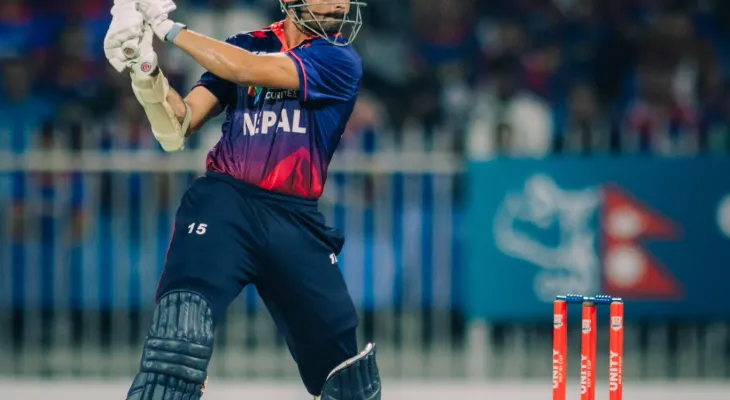 युएसएविरुद्ध नेपाल : गुलसन झा ५ रनमा आउट, नेपालको छैठौँ विकेट गयो
