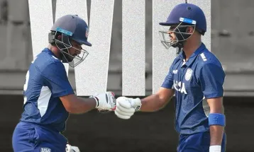 आईसीसी विश्वकप क्रिकेट लिग–२ : अमेरिकाको बलियो सुरुवात, ९ ओभरमा बिना विकेट ४४ रन