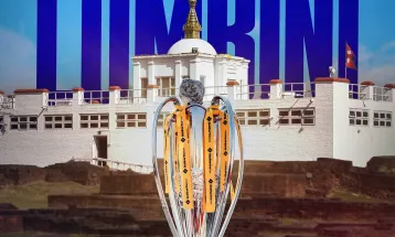 सिद्धार्थ बैङ्क नेपाल प्रिमियम लिग (एनपीएल) ट्रफी रुपन्देही ल्याइयो