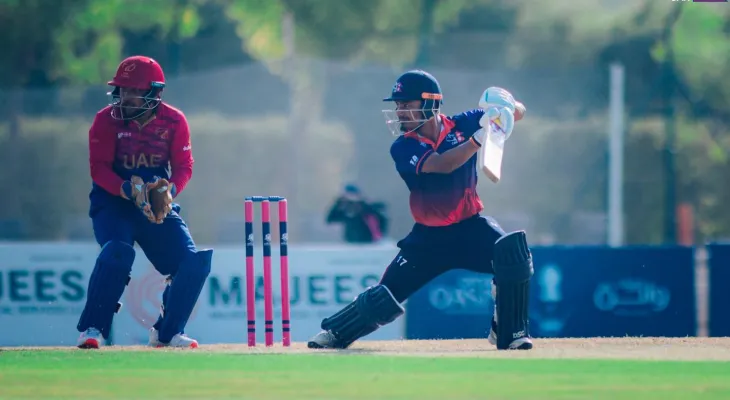 आइसिसी पुरुष क्रिकेट वर्ल्ड कप लिग–२ : नेपाल ५ ओभरमा १ विकेट गुमाएर १६ रन