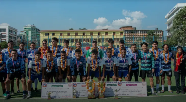 तेस्रो प्रयागराज स्मृति फुटसल प्रतियोगिता :वडा १३ बन्यो प्रतियोगिताको विजेता