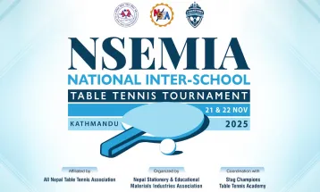 एनएसइएमआईए टेबलटेनिस शुक्रबारदेखि