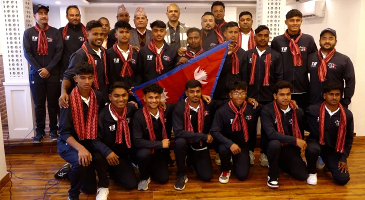 एसिसी यु–१९ प्रिमियर कपको लागि नेपाली क्रिकेट टोलीलाई बिदाई