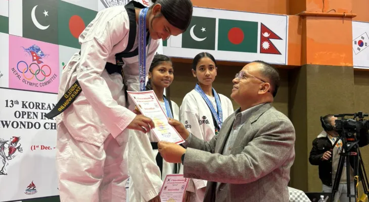 कोरियन एम्बेस्डर अन्तर्राष्ट्रिय तेक्वान्दो : सीतापाइलाकी चाँदनी पहिलो