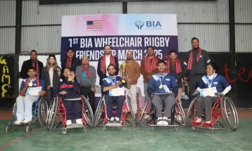 नेपालमै पहिलो ह्वीलचेयर रग्बी मैत्रीपूर्ण खेल सम्पन्न, बिआइए इन्स्टिच्युट विजयी