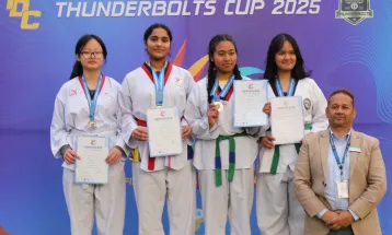 तेक्वान्दोको दुबै इभेन्ट्समा जेम्स स्कुललाई स्वर्ण