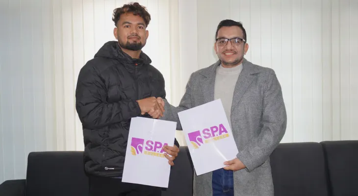 युवा क्रिकेटर शेर मल्ल एसपिए कलेजको ब्रान्ड एम्बेसडर नियुक्त