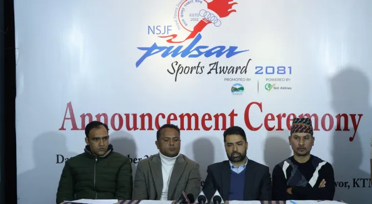 एनएसजेएफ पल्सर स्पोट्र्स अवार्डको नयाँ मिति घोषणा, पावर्ड बाईमा यती एयरलाइन्स