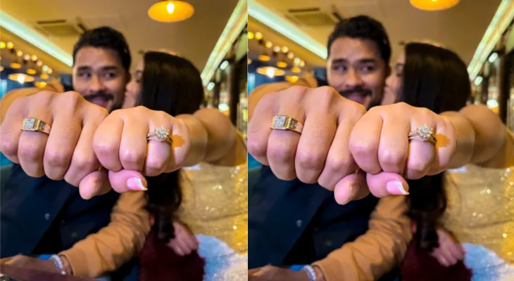 क्रिकेटर करण केसी र पत्रकार वर्षा बस्नेत इङ्गेज, औंठी साटासाटको तस्विर सामाजिक सञ्जालमा सार्वजनिक