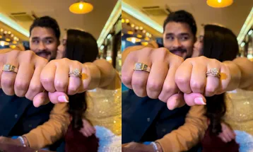 क्रिकेटर करण केसी र पत्रकार वर्षा बस्नेत इङ्गेज, औंठी साटासाटको तस्विर सामाजिक सञ्जालमा सार्वजनिक