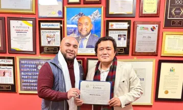 भूपेन्द्रलाई न्युयोर्क स्टेट एसेम्ब्लीको सम्मान