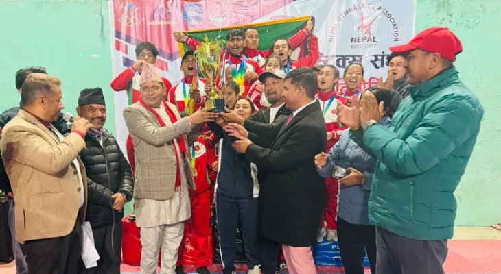 राष्ट्रिय जिम्नास्टिक प्रतियोगिता : नेपाल आर्मी च्याम्पियन