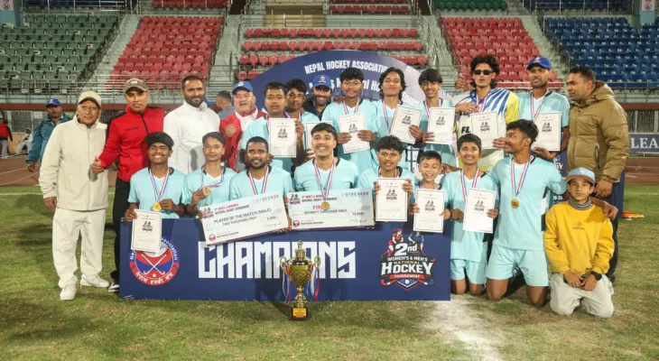 Sudurpashchim Wins Men’s Title at Second National Hockey Tournament