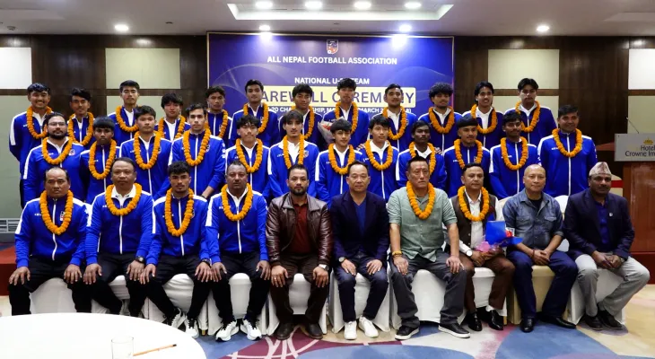 Nepal U-20 Men’s Team Departs for SAFF Championship in Maldives