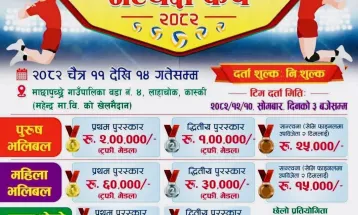 माछापुच्छ्रे अध्यक्ष कप भलिबल प्रतियोगिता चैत ११ देखि