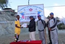 सेनाले आयोजना गरेको मैत्रीपूर्ण खुल्ला भलिबल प्रतियोगितामा सेनाको वर्चस्व