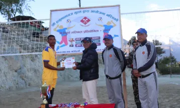 सेनाले आयोजना गरेको मैत्रीपूर्ण खुल्ला भलिबल प्रतियोगितामा सेनाको वर्चस्व