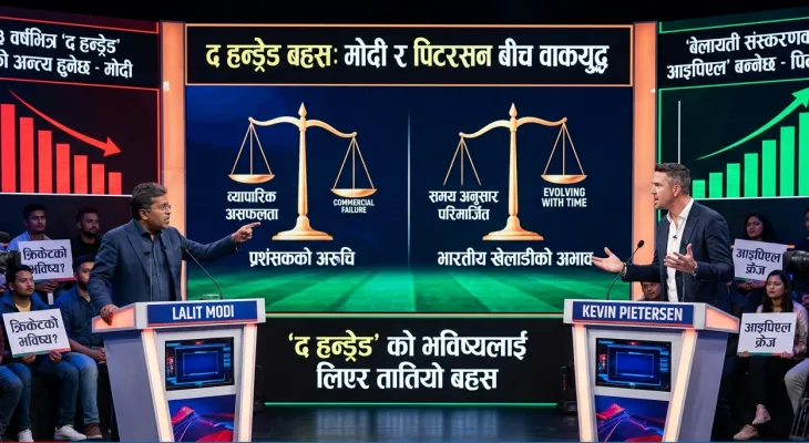 ललित मोदी र केभिन पिटरसनबीच वाकयुद्ध: 'द हन्ड्रेड' को भविष्यलाई लिएर तातियो बहस