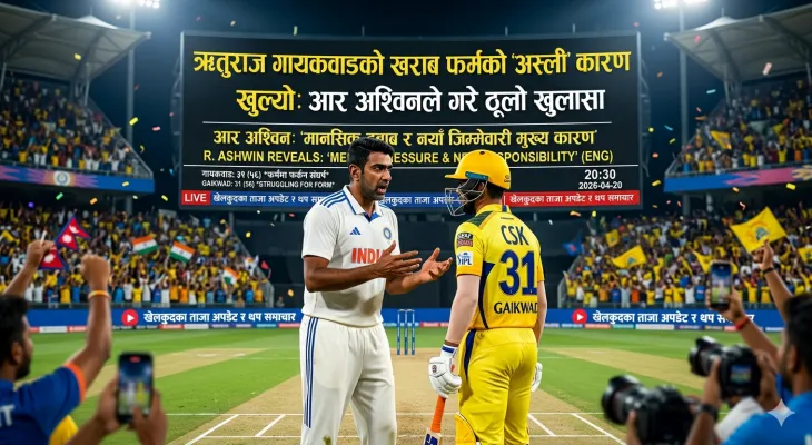 ऋतुराज गायकवाडको खराब फर्मको 'असली' कारण खुल्यो: आर अश्विनले गरे ठूलो खुलासा