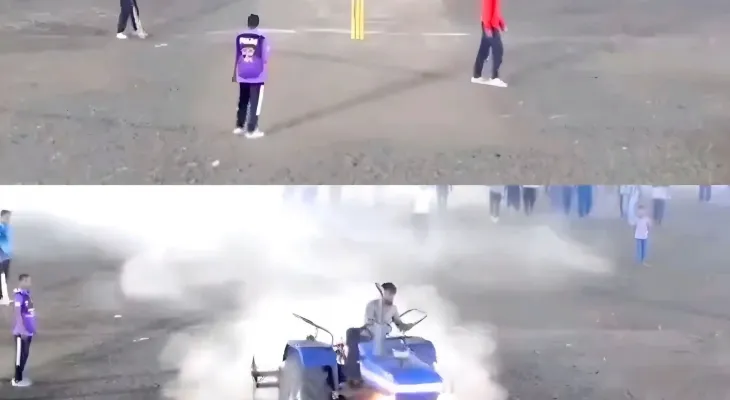 महाराष्ट्रमा अचम्मको घटना: निमन्त्रणा नपाएको झोंकमा नेताले क्रिकेट पिचमै ट्रयाक्टर चलाइदिए