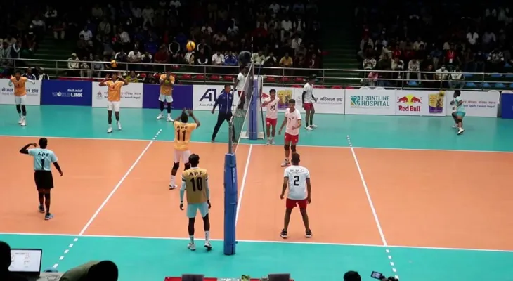 PM Cup NVA Volleyball League: APF Suffer Double Defeat, New Diamond and Police Club Cruize to Victory