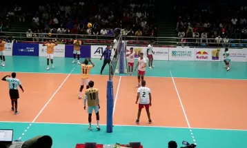 PM Cup NVA Volleyball League: APF Suffer Double Defeat, New Diamond and Police Club Cruize to Victory